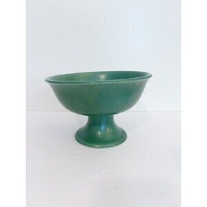 Red Wing Art Pottery 5011 Footed Bowl Pedestal Planter Green 4.5 Tall